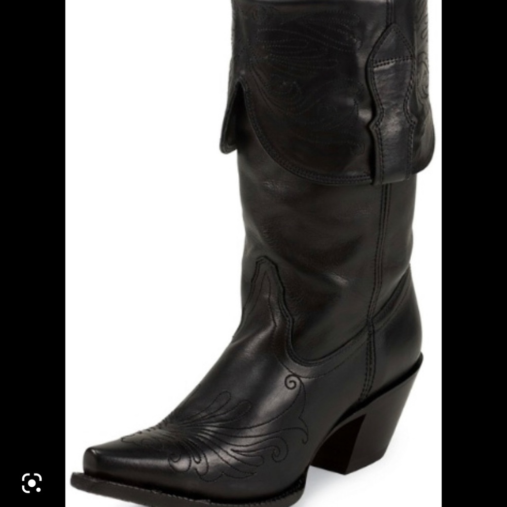 Tony Lama Black Western Cowboy Boots
